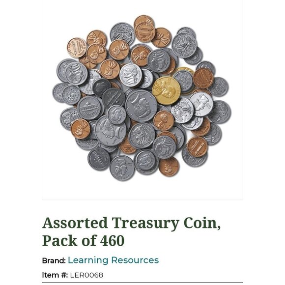 Learning Resources Treasury Coin Assortment – New & Unused (Item# LER0068) - Picture 1 of 3